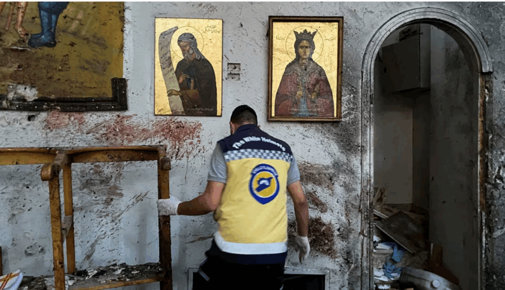 Suicide bomber attack on church in Syria kills at least 20 people